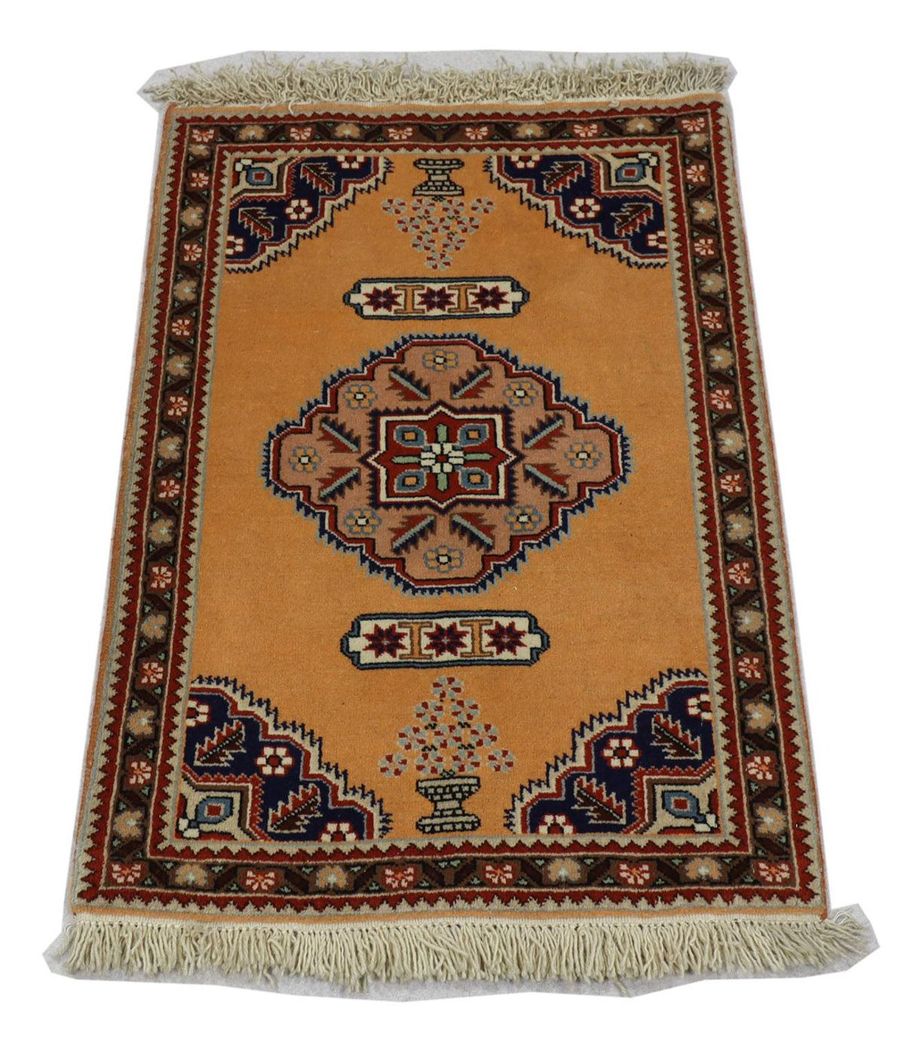 Alfombra persa - Nómada - 99 x 71 cm - oro
