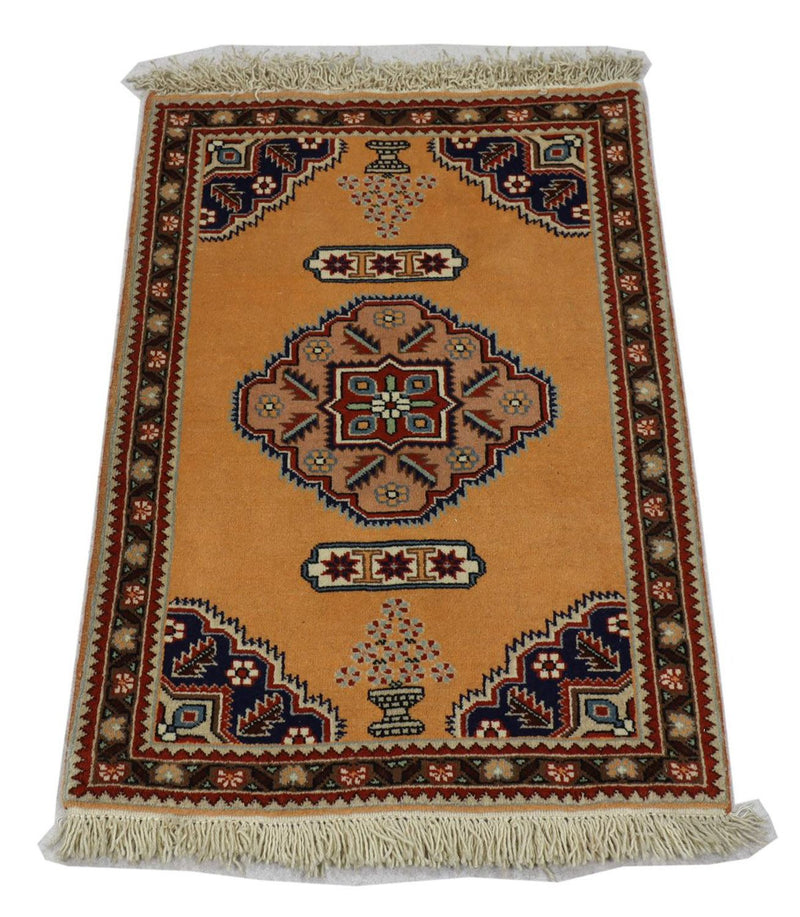 Alfombra persa - Nómada - 99 x 71 cm - oro