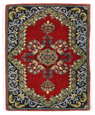 Alfombra persa - Keshan - 97 x 73 cm - rojo