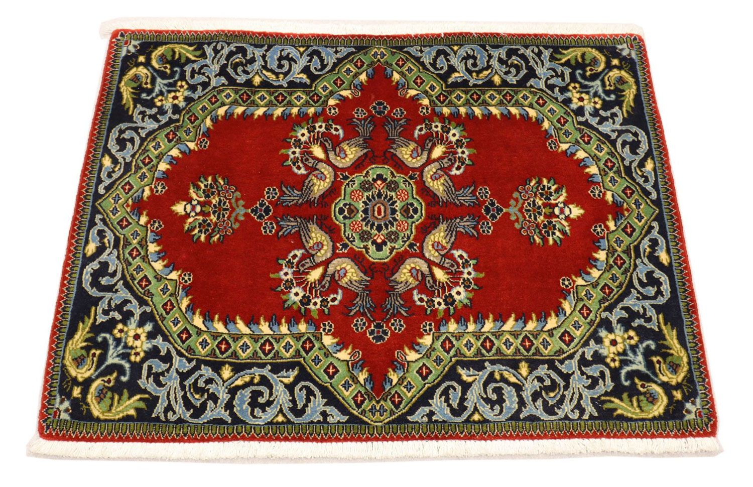 Alfombra persa - Keshan - 97 x 73 cm - rojo
