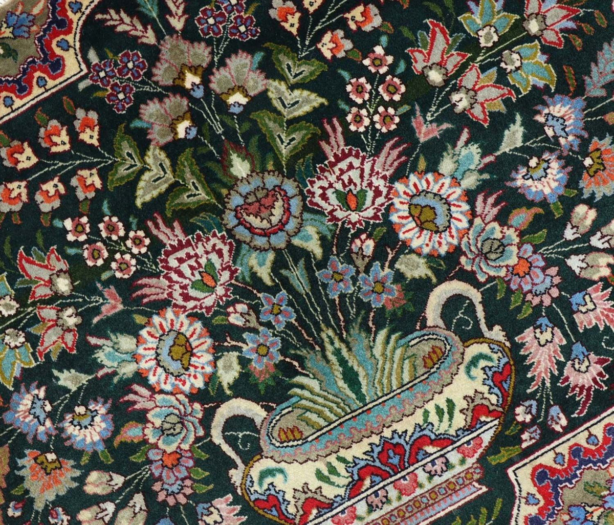 Alfombra persa - Tabriz - 92 x 68 cm - azul oscuro