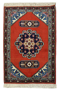 Alfombra persa - Nómada - 95 x 70 cm - rojo
