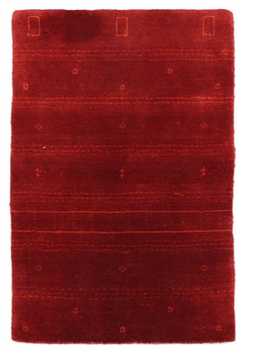Alfombra Gabbeh - Persa - 90 x 60 cm - rojo