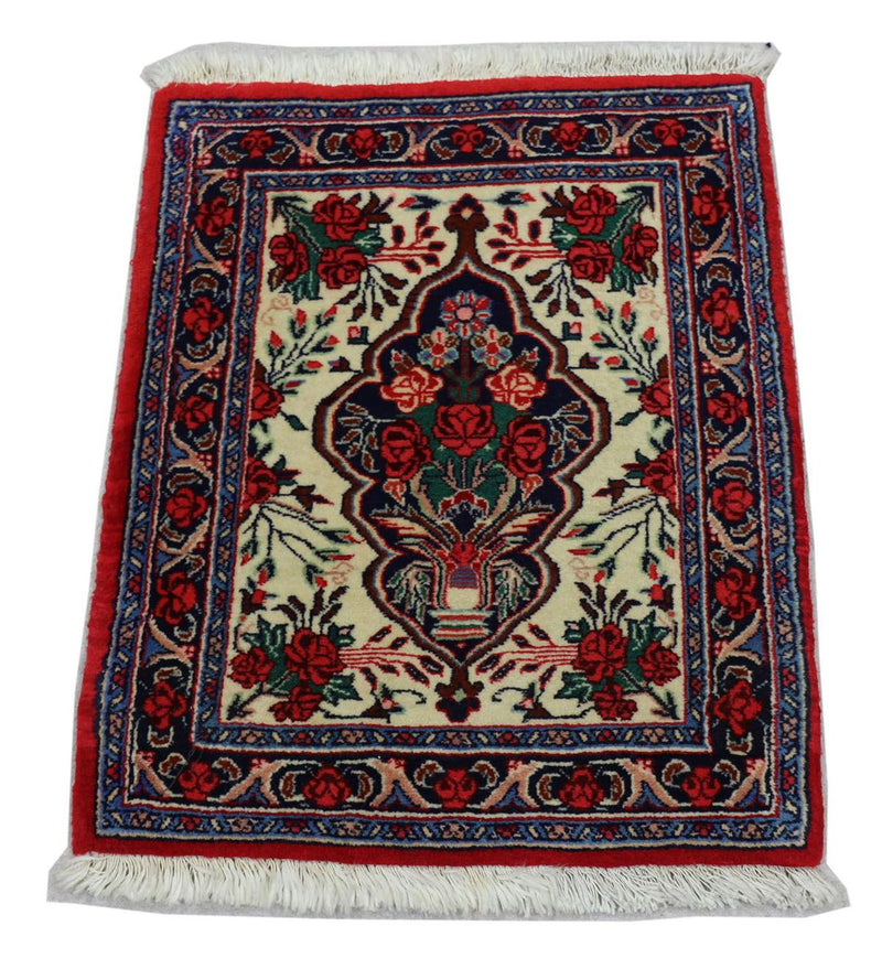 Alfombra persa - Bidjar - 67 x 55 cm - rojo