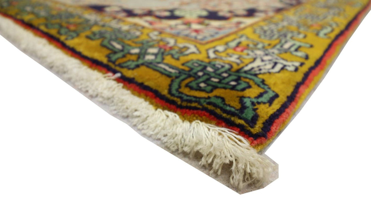 Alfombra persa - Ghom cuadrado  - 91 x 78 cm - plata