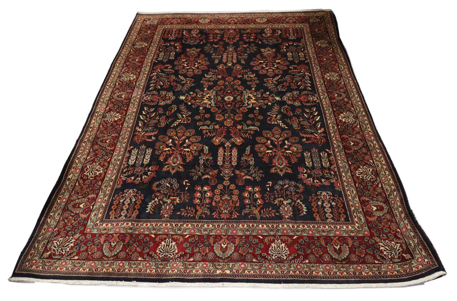 Alfombra persa - Clásica - 343 x 253 cm - azul oscuro