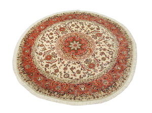 Alfombra Persa - Tabriz - Real redondo  - 230 x 230 cm - beige