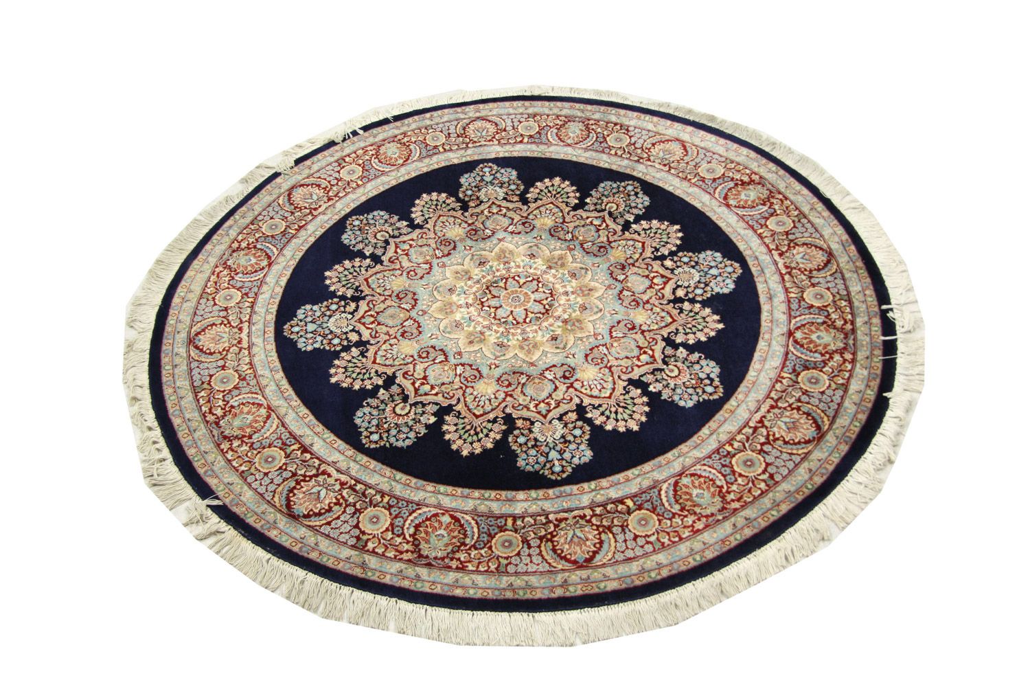 Alfombra china redondo  - 184 x 184 cm - azul