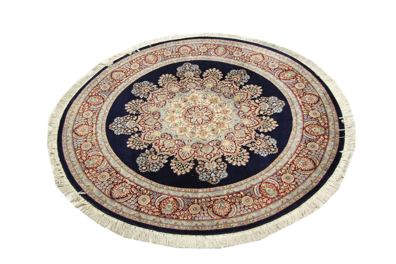 Alfombra china redondo  - 184 x 184 cm - azul