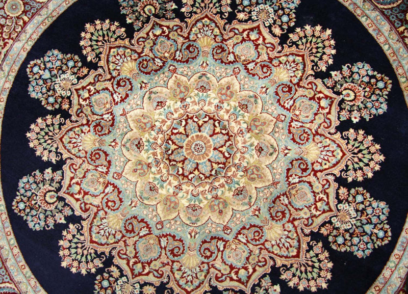 Alfombra china redondo  - 184 x 184 cm - azul