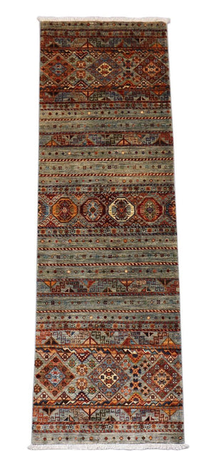 Alfombra de pasillo Alfombra Ziegler - 256 x 85 cm - verde oliva