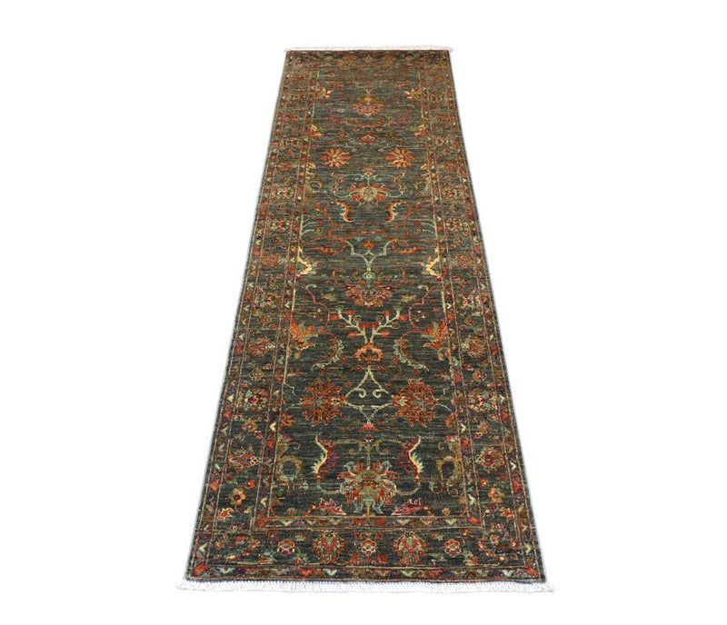 Alfombra de pasillo Alfombra Ziegler - 262 x 81 cm - verde oliva