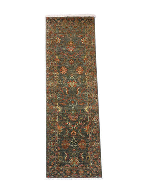 Alfombra de pasillo Alfombra Ziegler - 262 x 81 cm - verde oliva