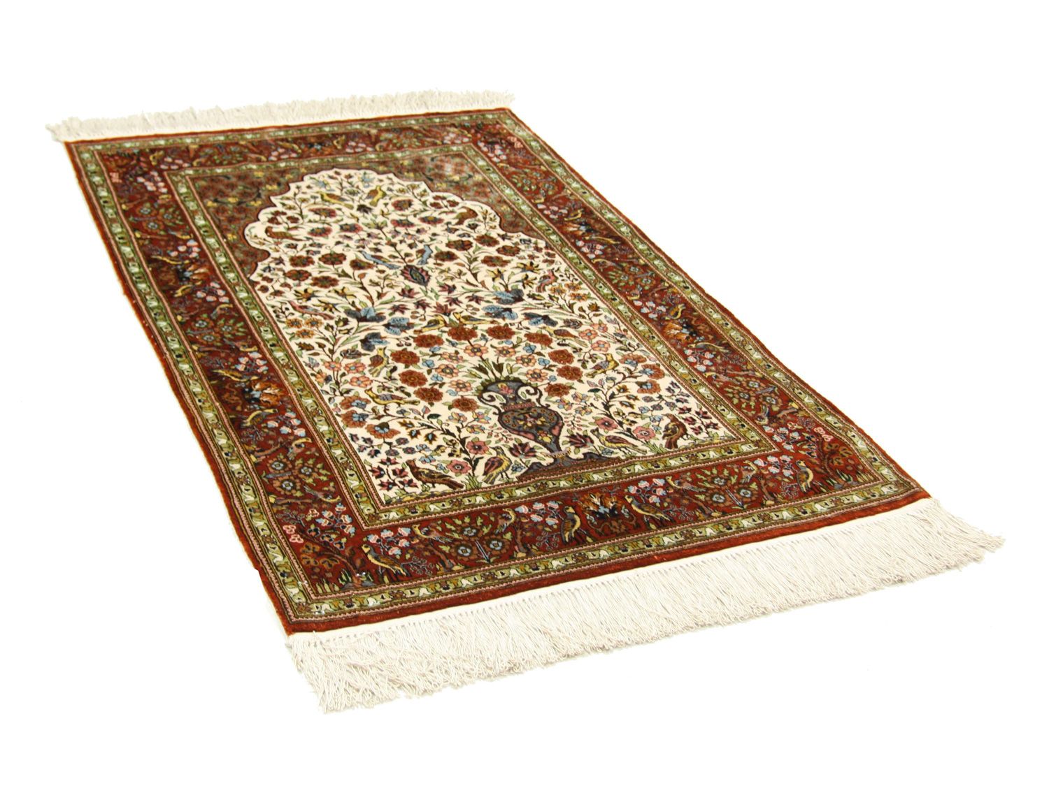 Alfombra de seda - Hereke seda - Prima - 128 x 80 cm - beige