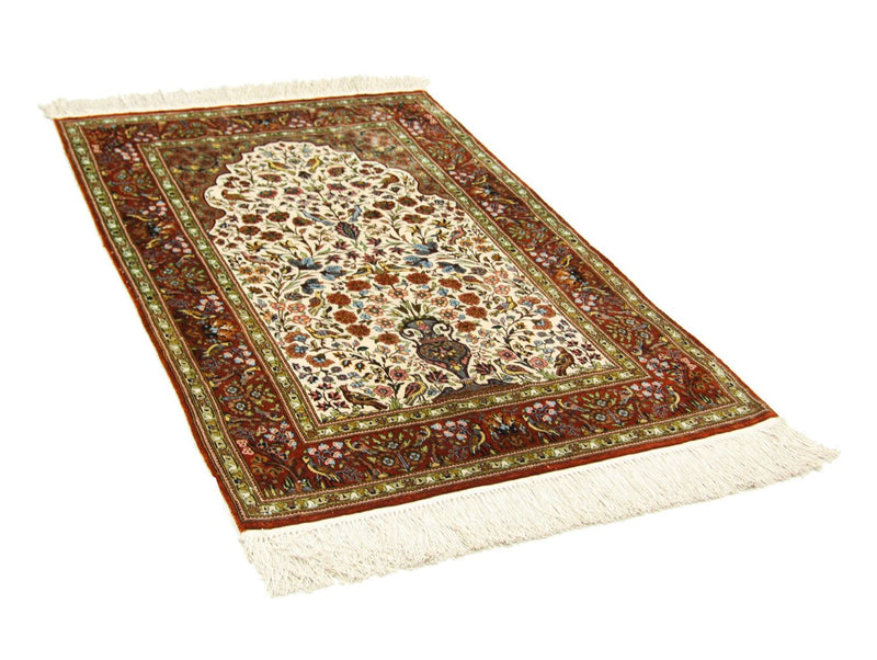 Alfombra de seda - Hereke seda - Prima - 128 x 80 cm - beige