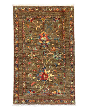 Alfombra Ziegler - 124 x 83 cm - verde oliva