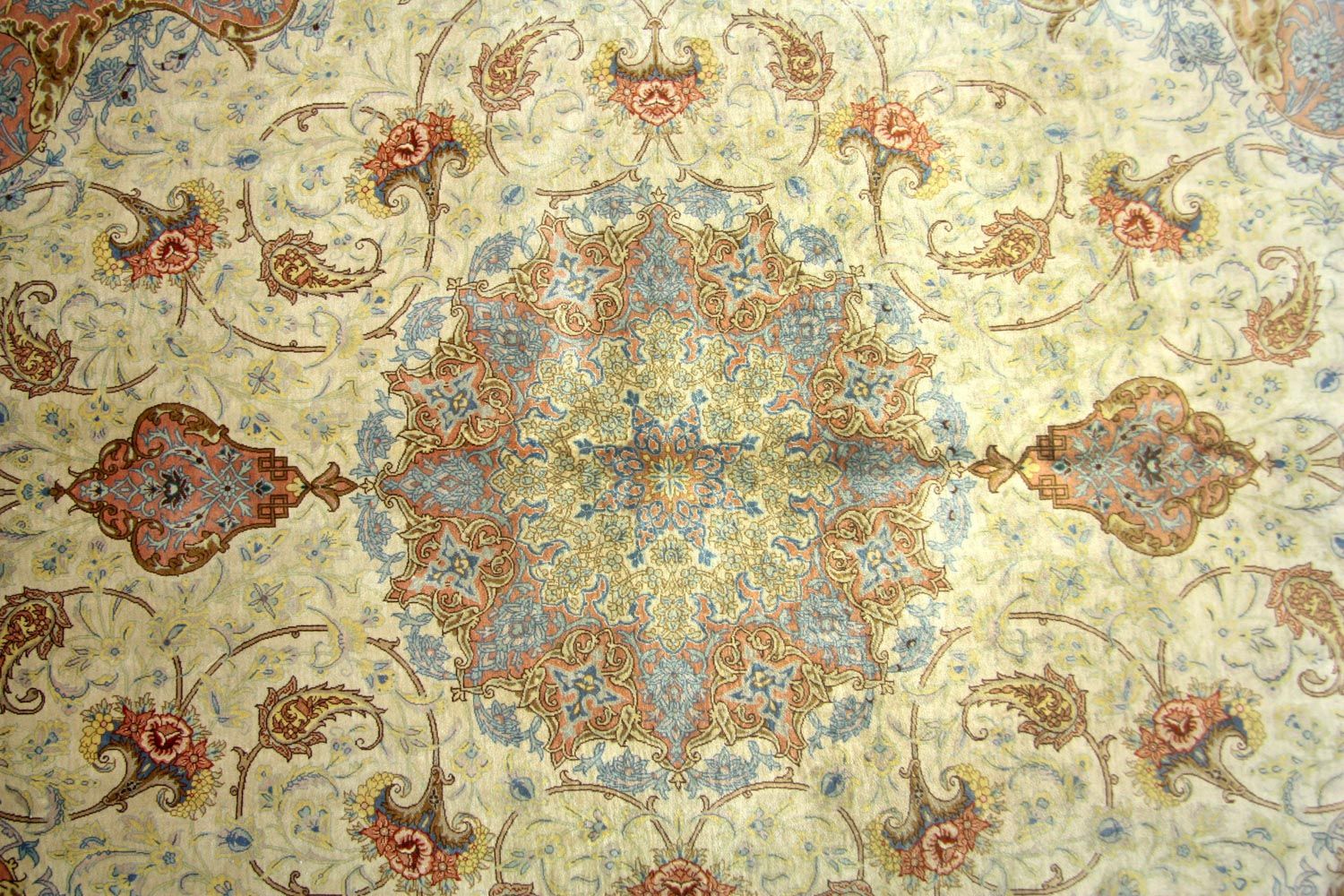Alfombra de seda - Ghom Seda - Prima - 240 x 155 cm - beige