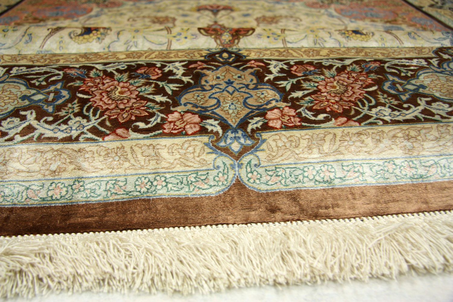 Alfombra de seda - Ghom Seda - Prima - 240 x 155 cm - beige