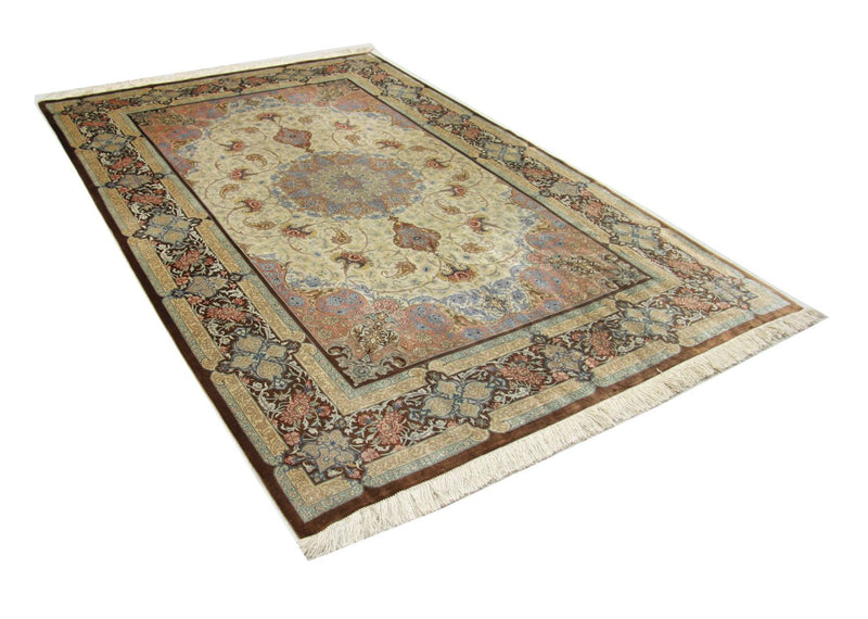 Alfombra de seda - Ghom Seda - Prima - 240 x 155 cm - beige