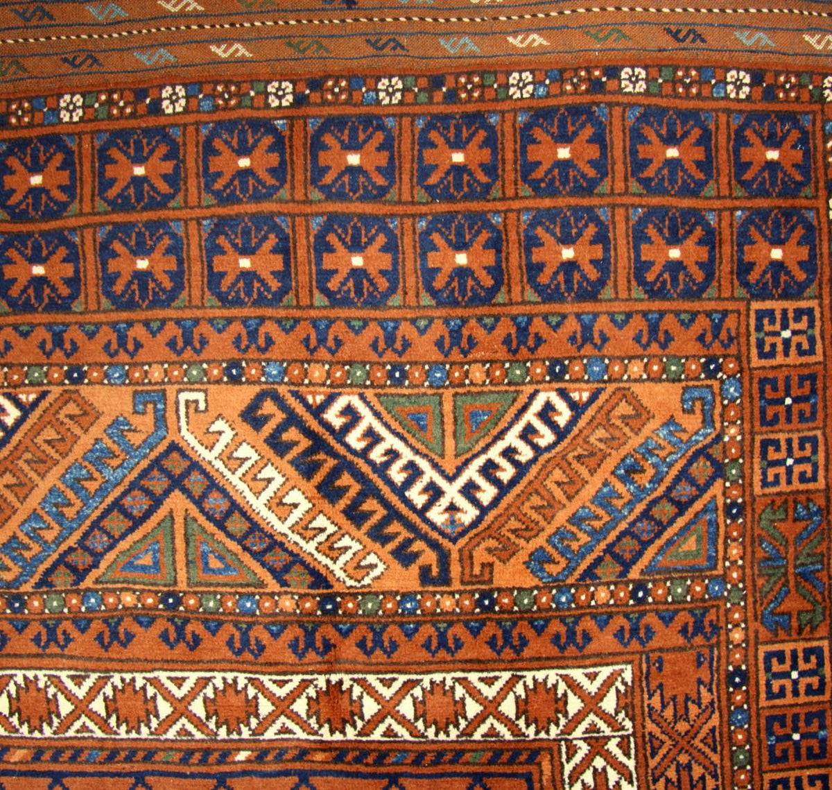 Alfombra afgana - 252 x 198 cm - marrón