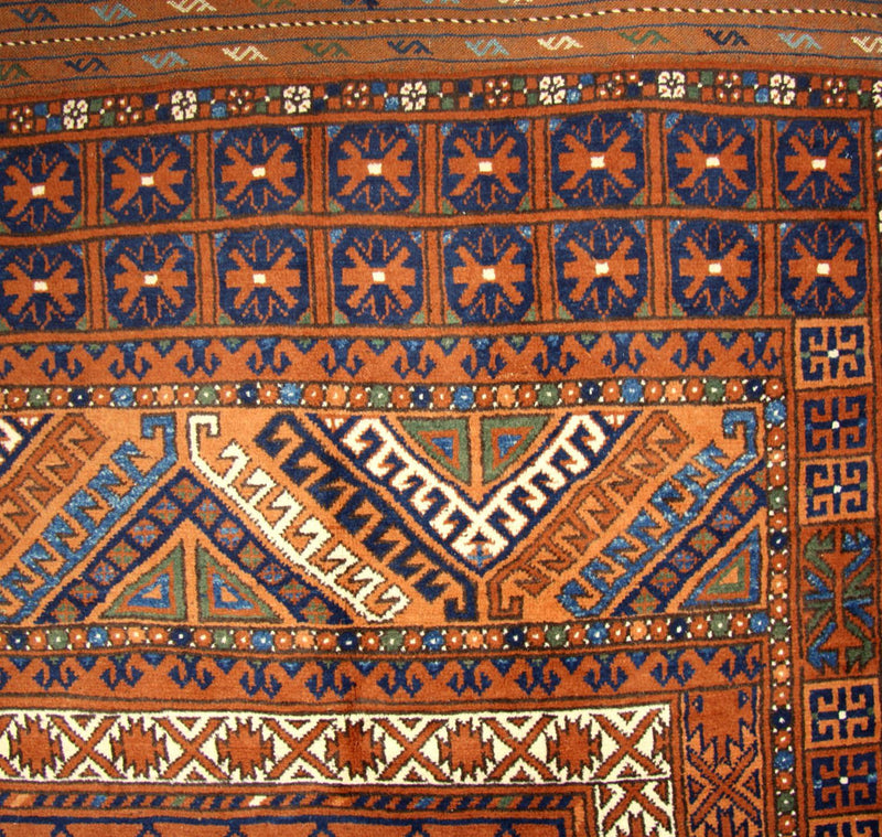 Alfombra afgana - 252 x 198 cm - marrón