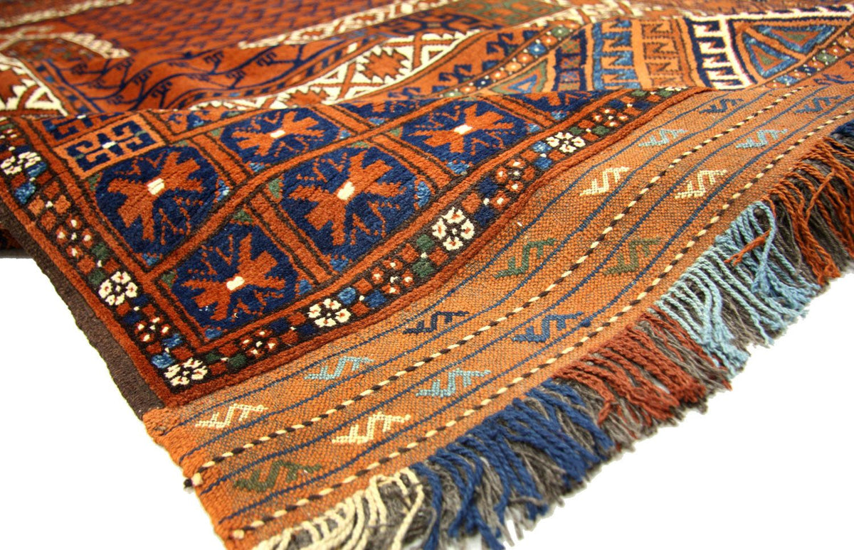 Alfombra afgana - 252 x 198 cm - marrón