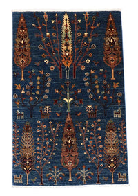 Alfombra Ziegler - 150 x 101 cm - azul oscuro