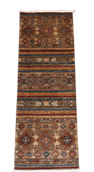 Alfombra de pasillo Alfombra Ziegler - 258 x 88 cm - marrón claro