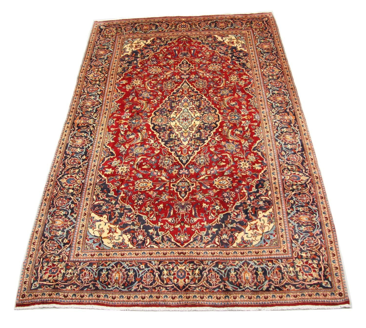 Alfombra persa - Keshan - 313 x 198 cm - rojo