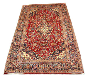 Alfombra persa - Keshan - 313 x 198 cm - rojo