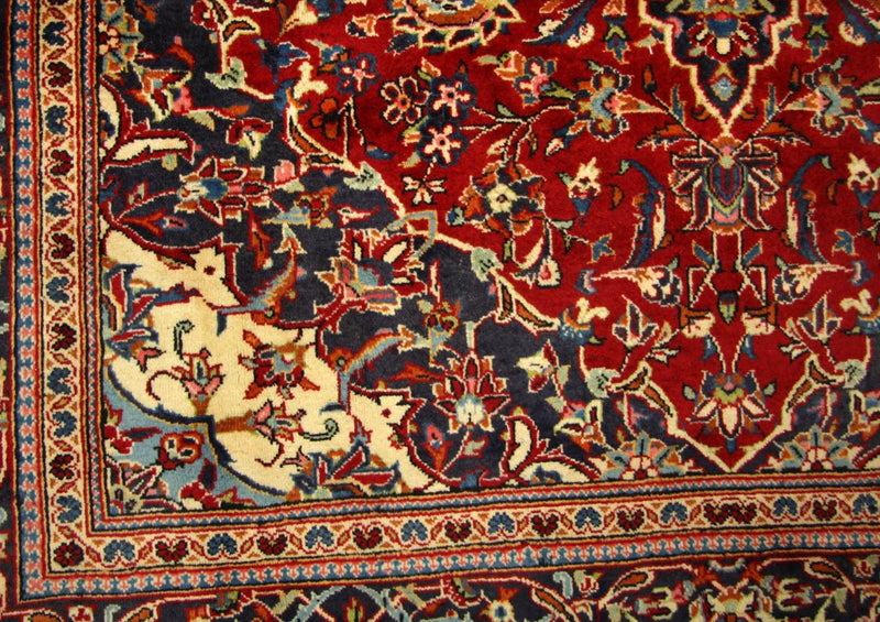 Alfombra persa - Keshan - 313 x 198 cm - rojo