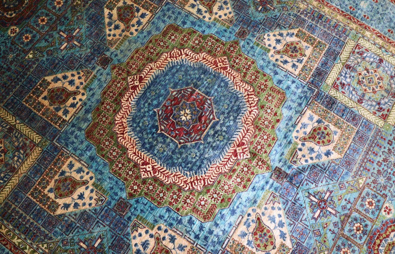 Alfombra Ziegler - 368 x 271 cm - turquesa