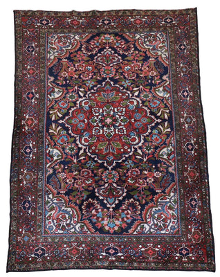 Alfombra persa - Nómada - 205 x 142 cm - azul oscuro