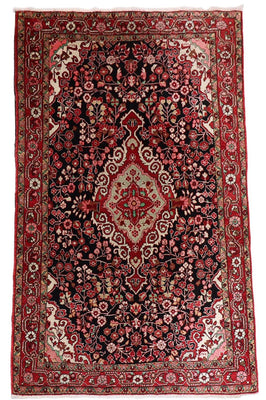 Alfombra persa - Clásica - 214 x 134 cm - azul oscuro