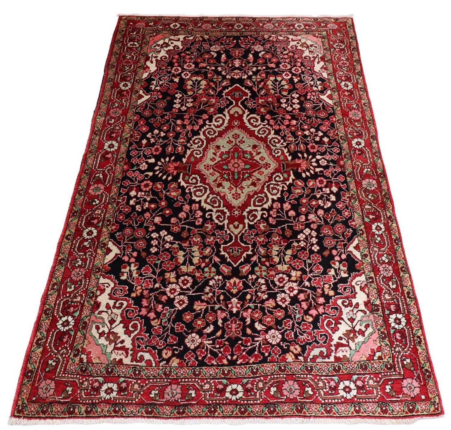 Alfombra persa - Clásica - 214 x 134 cm - azul oscuro