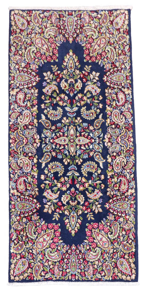 Alfombra de pasillo Alfombra persa - Clásica - 186 x 89 cm - azul oscuro