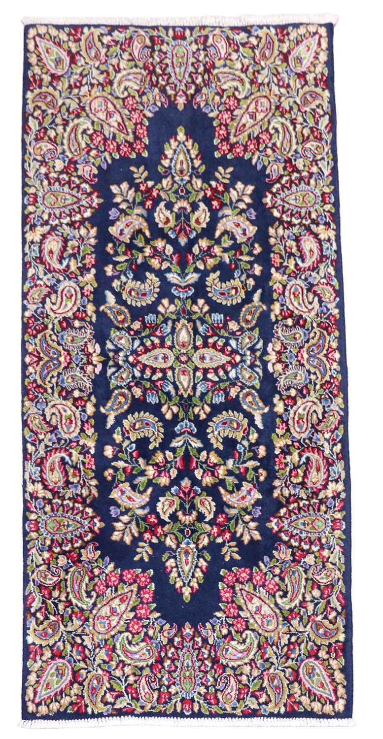 Alfombra de pasillo Alfombra persa - Clásica - 186 x 89 cm - azul oscuro