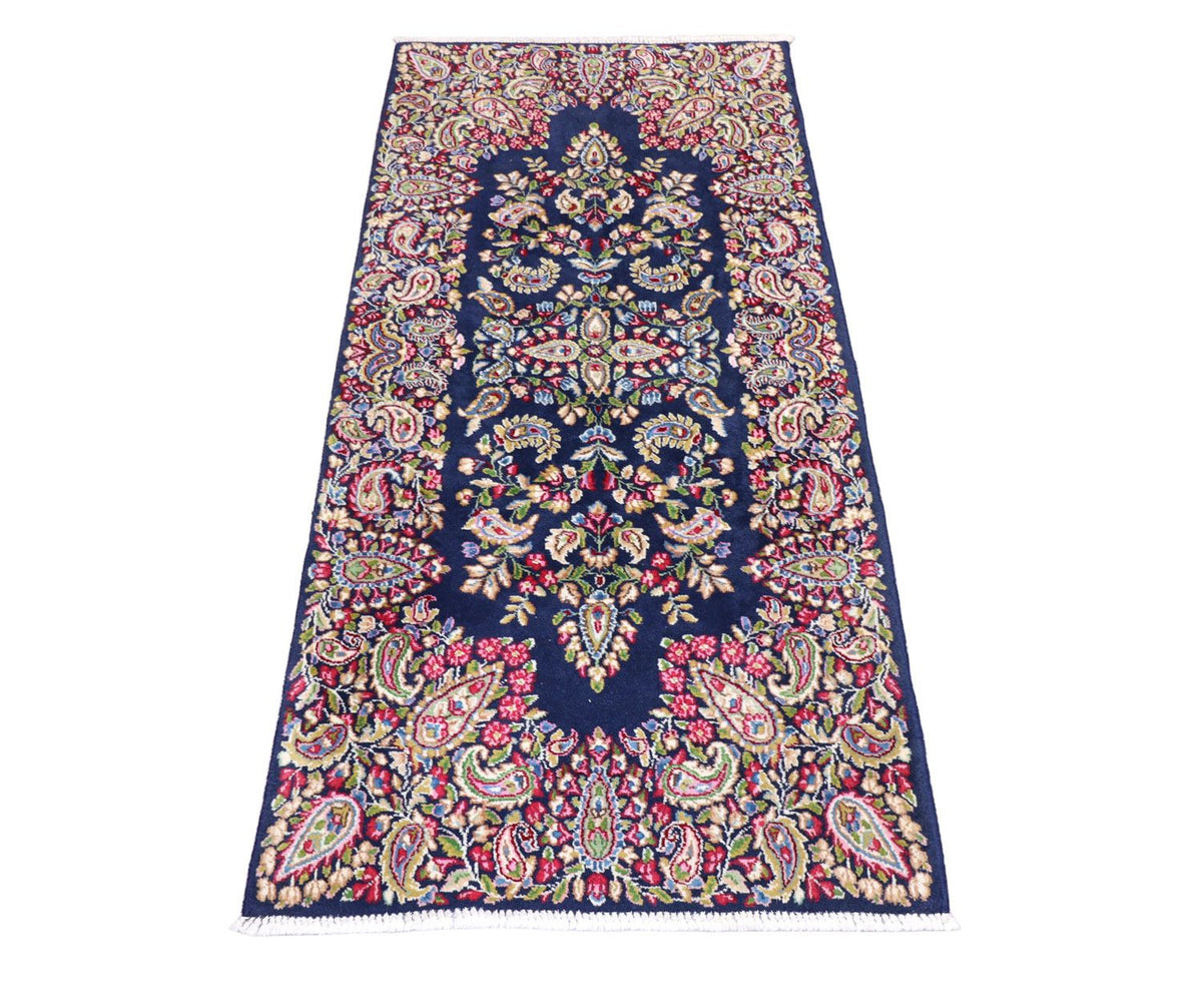 Alfombra de pasillo Alfombra persa - Clásica - 186 x 89 cm - azul oscuro