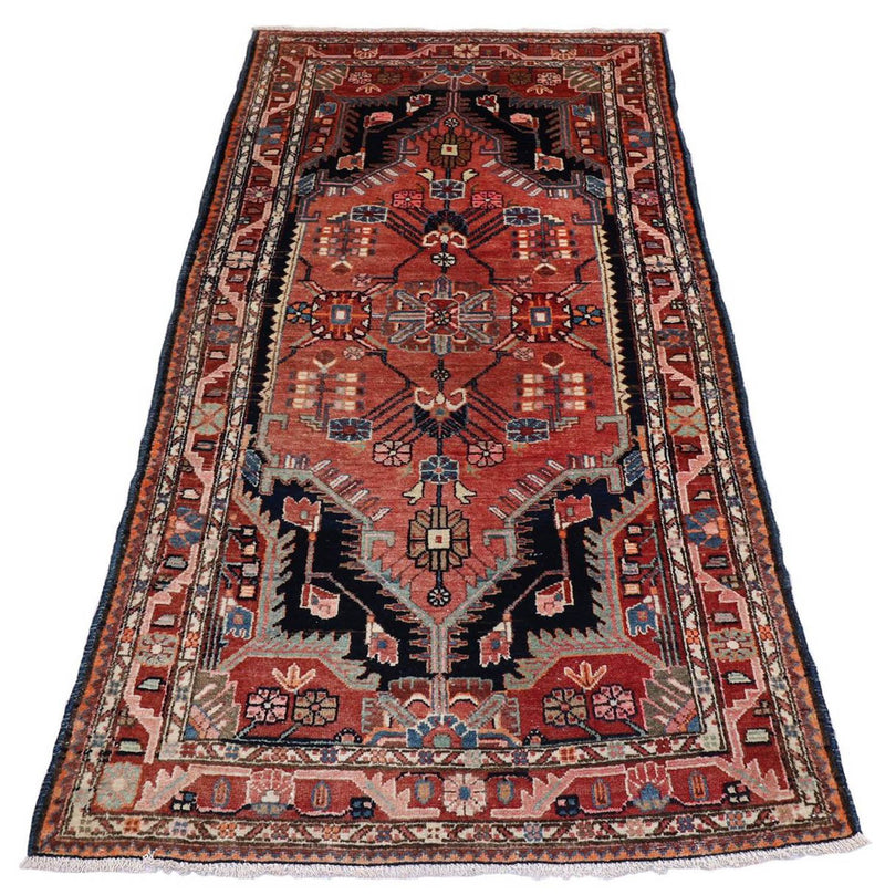 Alfombra persa - Nómada - 206 x 116 cm - azul oscuro