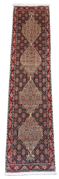 Alfombra de pasillo Alfombra persa - Bidjar - 288 x 69 cm - azul oscuro