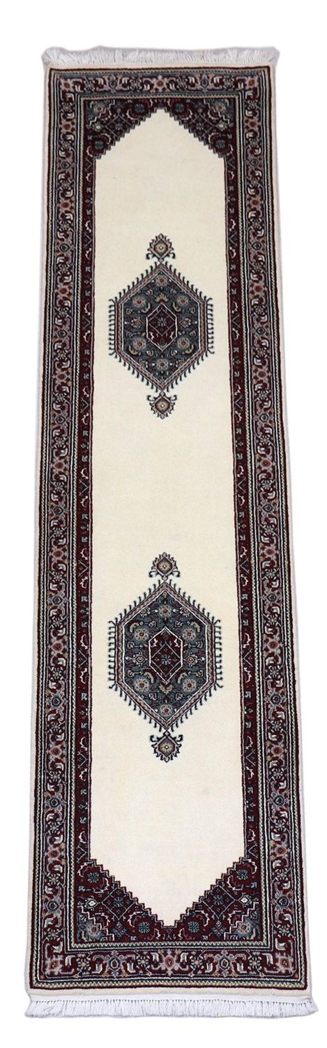Alfombra de pasillo Alfombra persa - Bidjar - 296 x 78 cm - beige claro