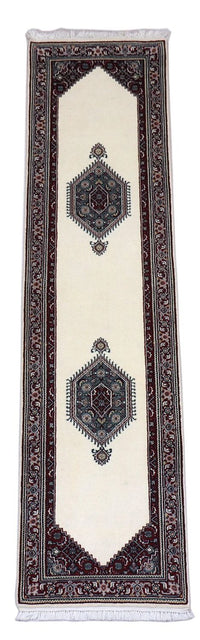 Alfombra de pasillo Alfombra persa - Bidjar - 296 x 78 cm - beige claro