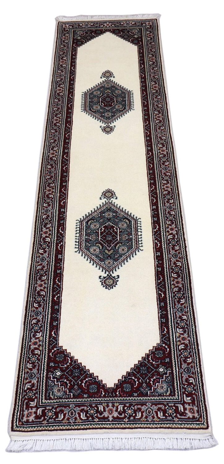 Alfombra de pasillo Alfombra persa - Bidjar - 296 x 78 cm - beige claro