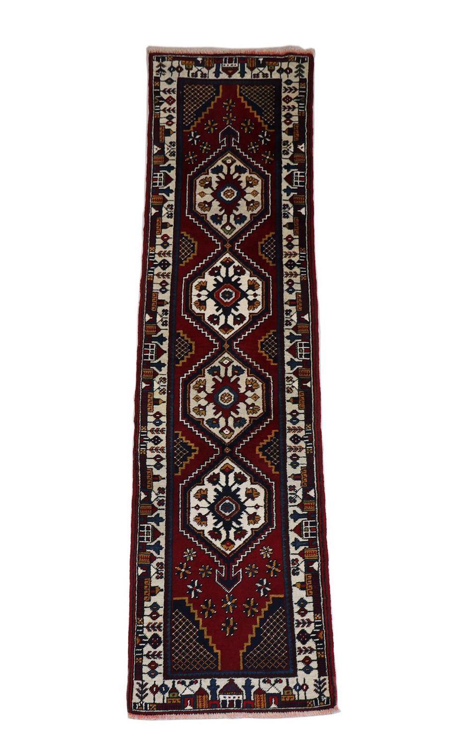Alfombra de pasillo Alfombra Turkaman - 290 x 71 cm - rojo