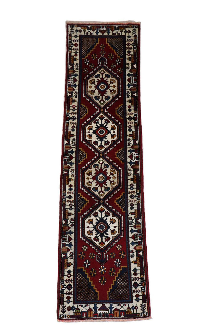 Alfombra de pasillo Alfombra Turkaman - 290 x 71 cm - rojo