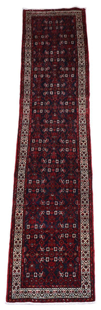 Alfombra de pasillo Alfombra oriental - 403 x 87 cm - azul oscuro