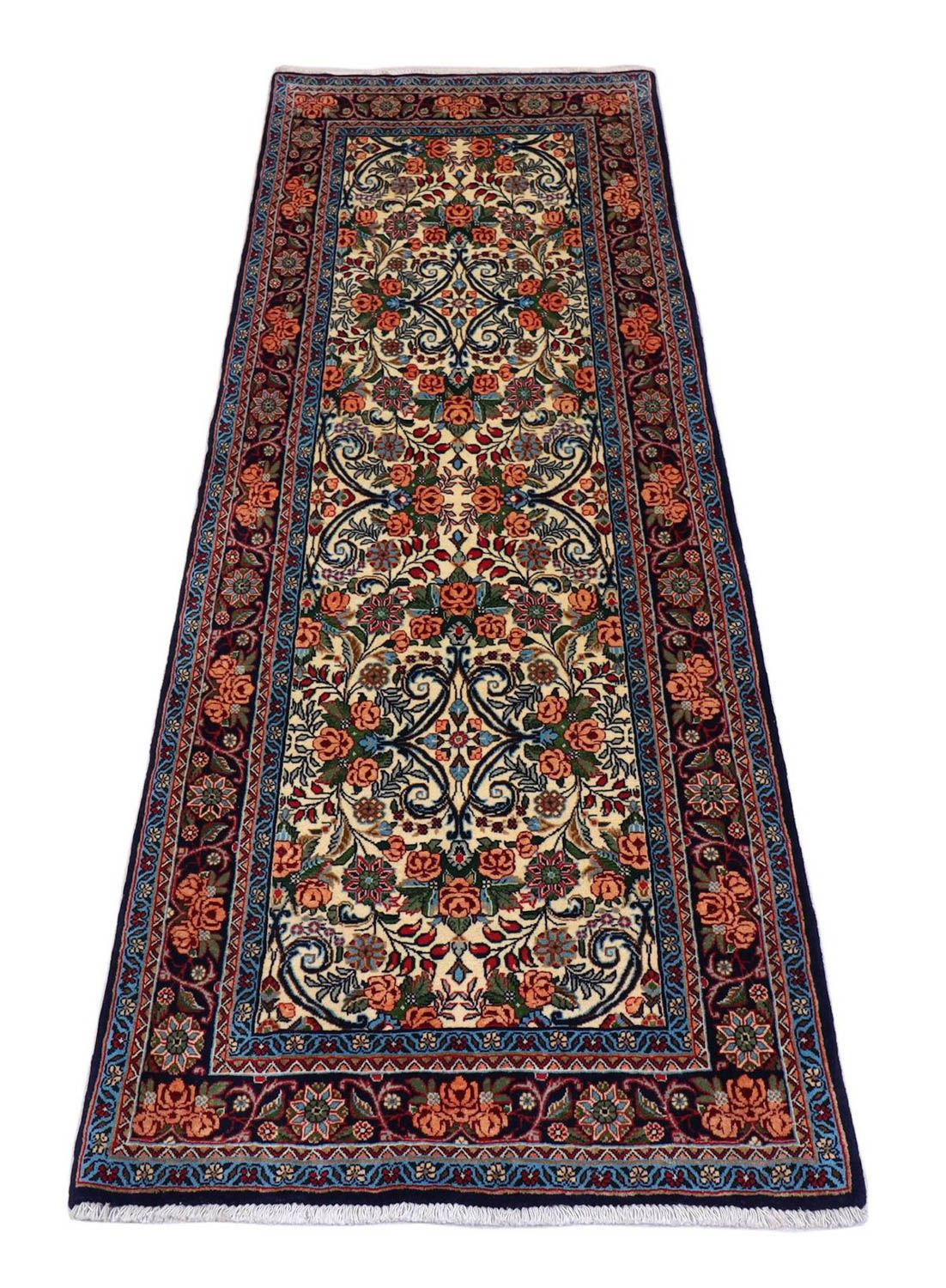 Alfombra de pasillo Alfombra persa - Bidjar - 203 x 77 cm - beige