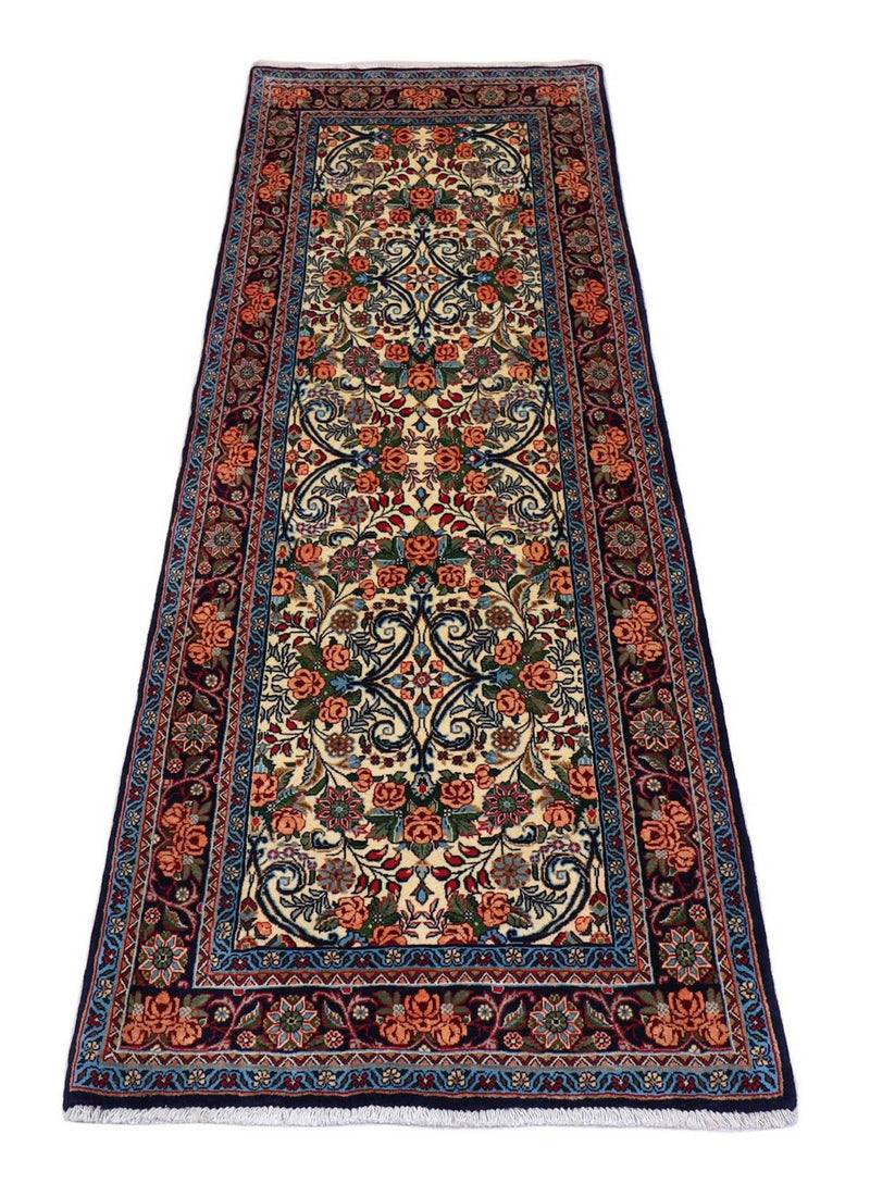 Alfombra de pasillo Alfombra persa - Bidjar - 203 x 77 cm - beige