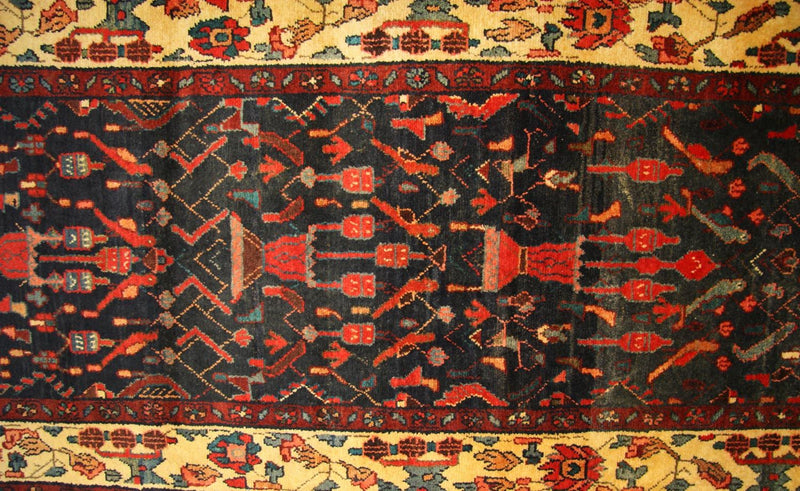 Alfombra de pasillo Alfombra persa - Nómada - 410 x 104 cm - azul