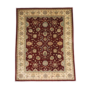 Alfombra Ziegler - 357 x 276 cm - rojo oscuro